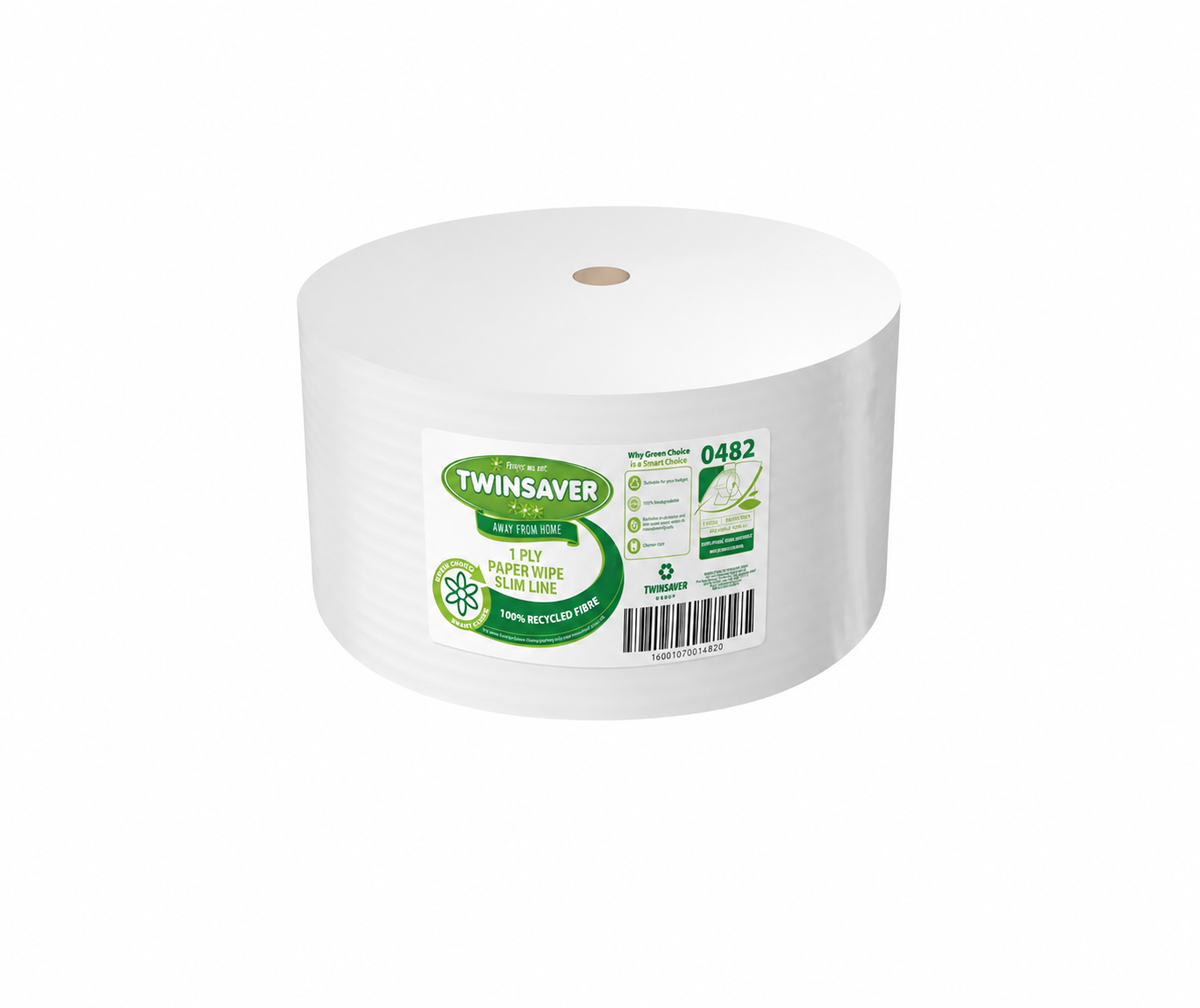 Twinsaver 1 Ply Jumbo Roll Paper Wipes